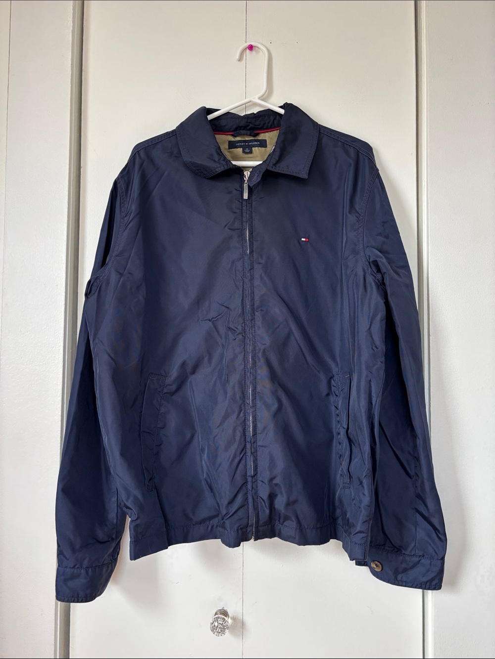 Tommy Hilfiger Men’s Navy Blue Lightweight Jacket Size M Windbreaker